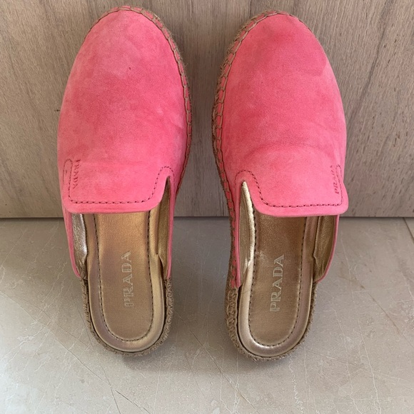 Prada pink size 7 slip on mules. - Picture 4 of 8